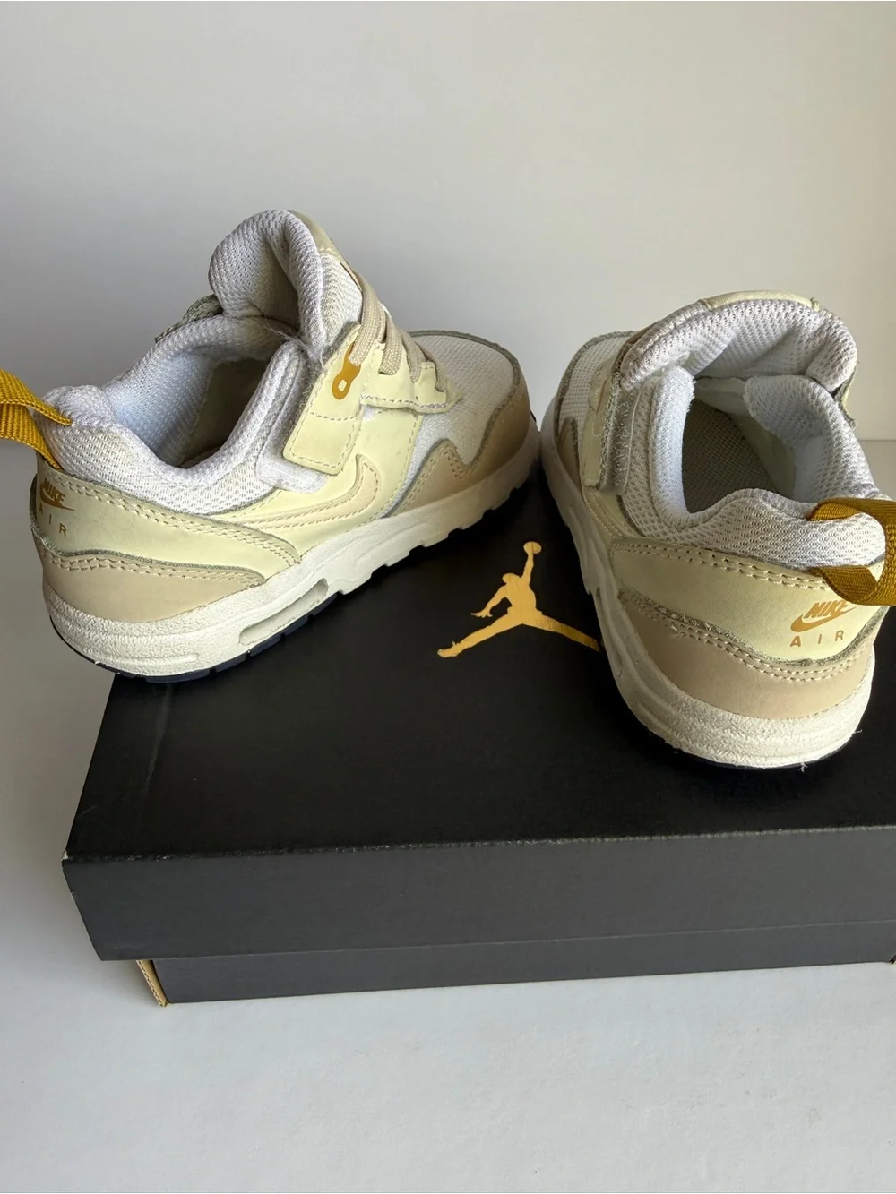 Nike Kids' Sneakers in Cream, White and Gold Accent
